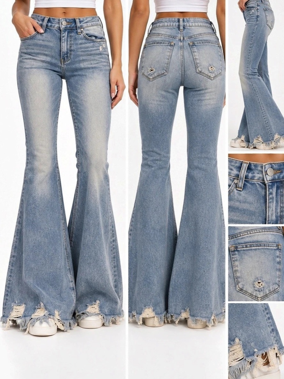 Mid-Rise Flare Jeans